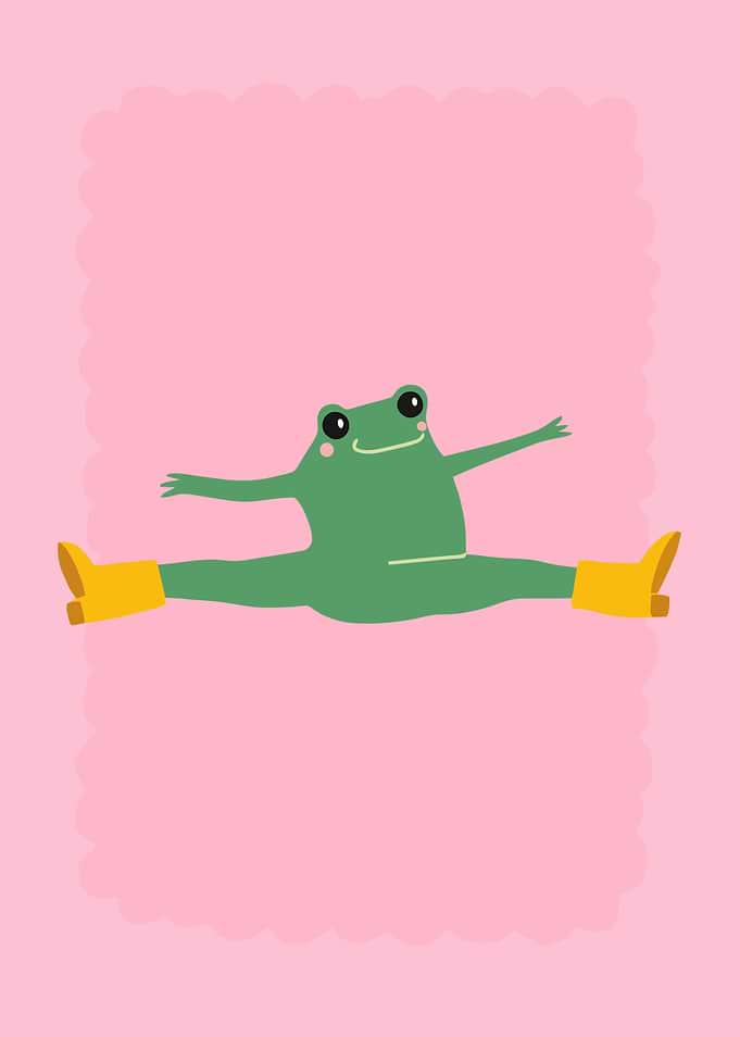 Cute Frog Doing Splits