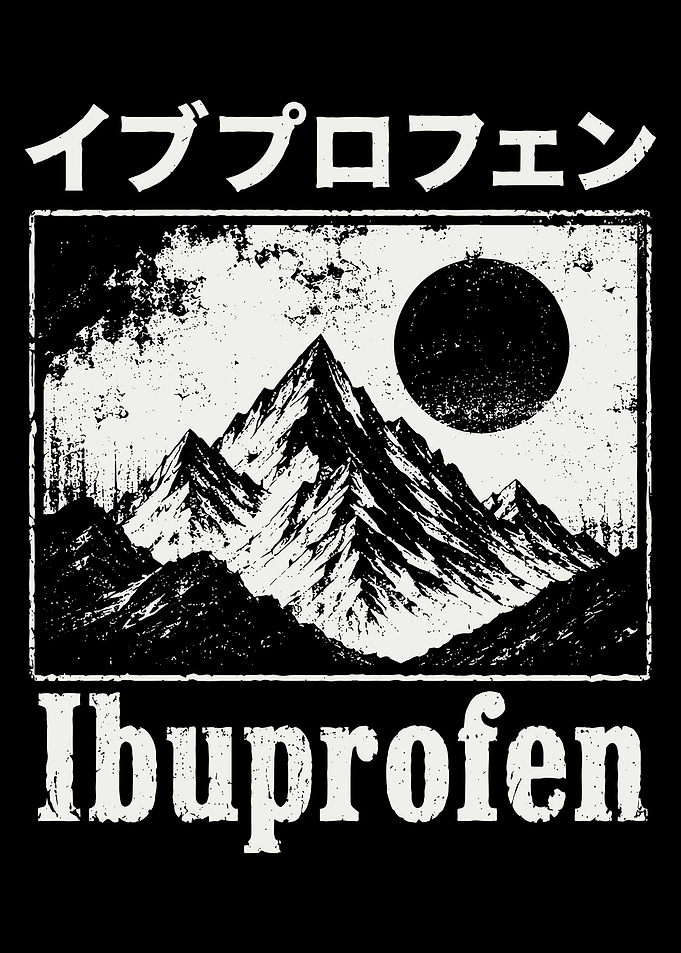 Ibuprofen Japanese Mountain Graphic