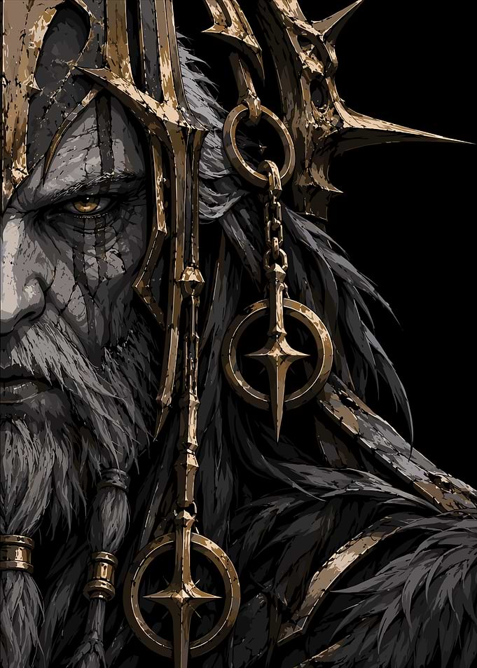 Dark Fantasy Warrior Portrait