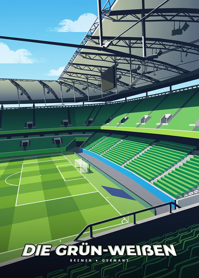Weserstadion Bremen Soccer Stadium Poster