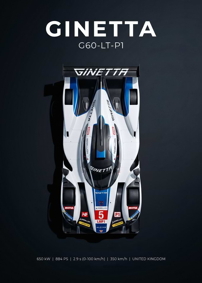 Ginetta G60-LT-P1 Race Car Poster