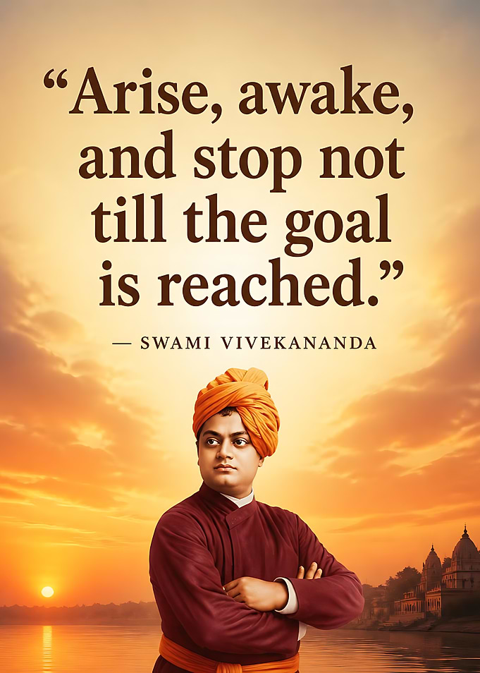 Swami Vivekananda Inspirational Quote Poster