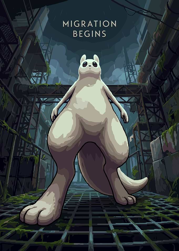 Rain World Slugcat Migration Poster