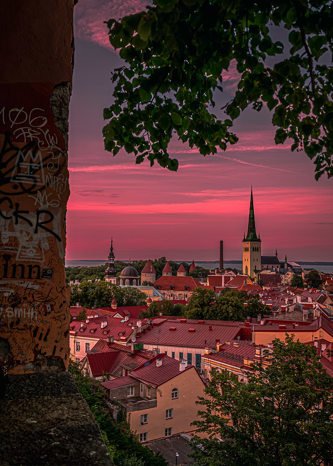 Tallinn Old Town Sunset View