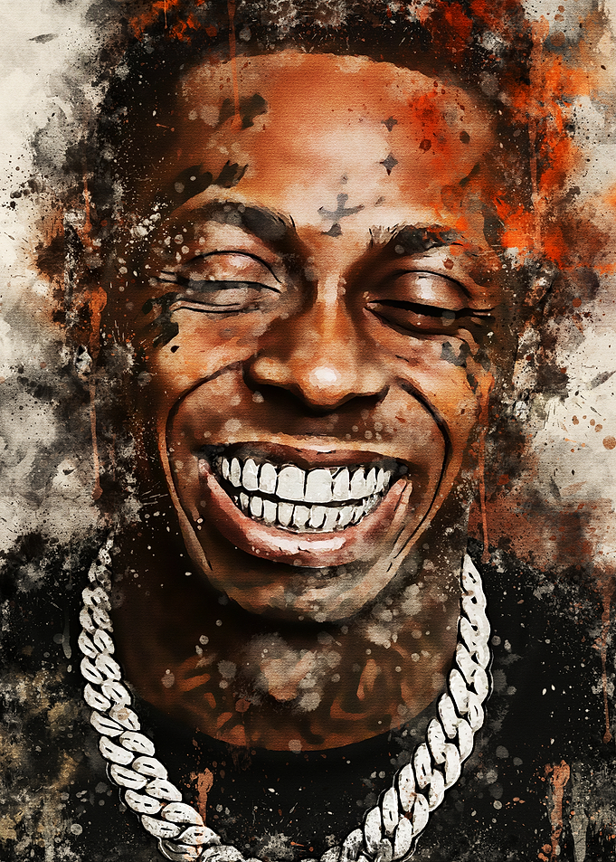 Lil Wayne Watercolor Portrait