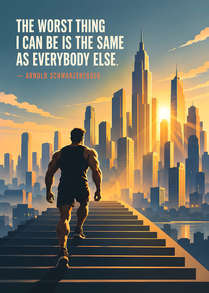 Arnold Schwarzenegger Inspirational City Poster