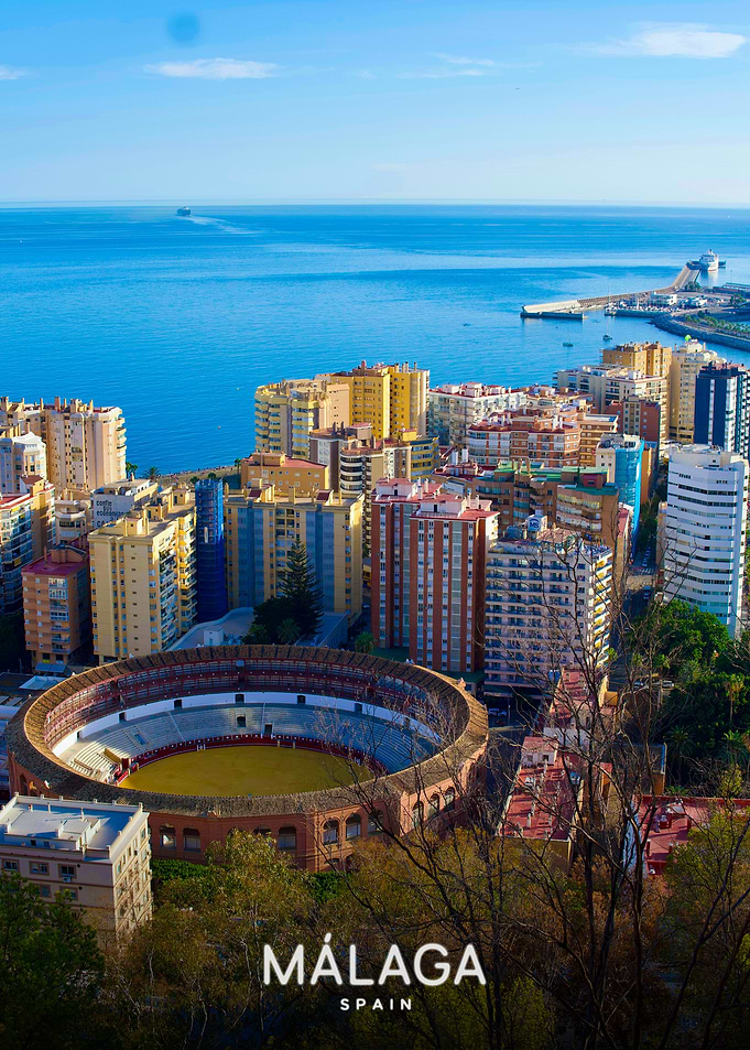 Aerial View of Malaga Spain