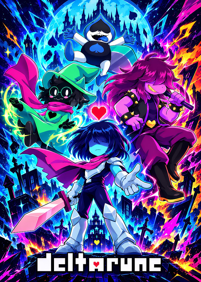Deltarune Main Characters Poster