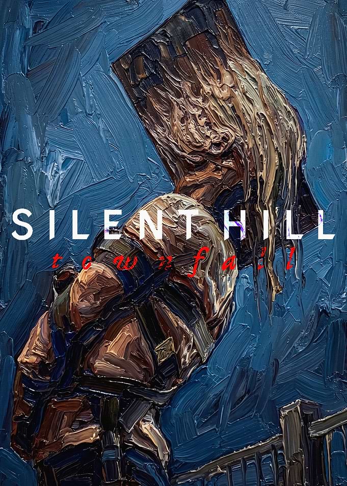 Silent Hill Townfall Oil Painting