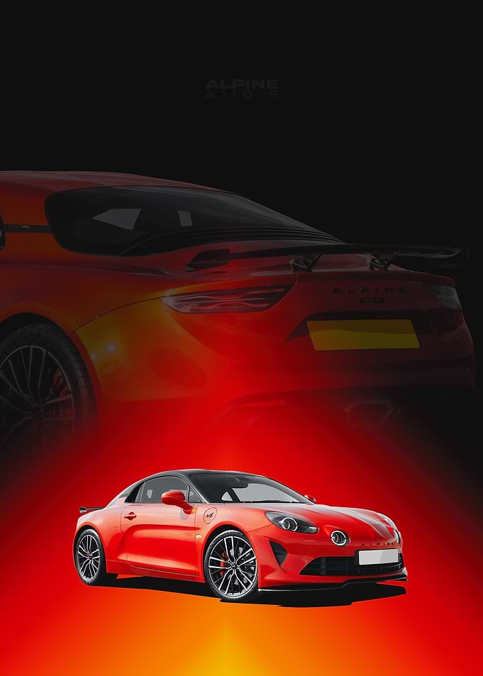 Alpine A110 S Sports Car Poster