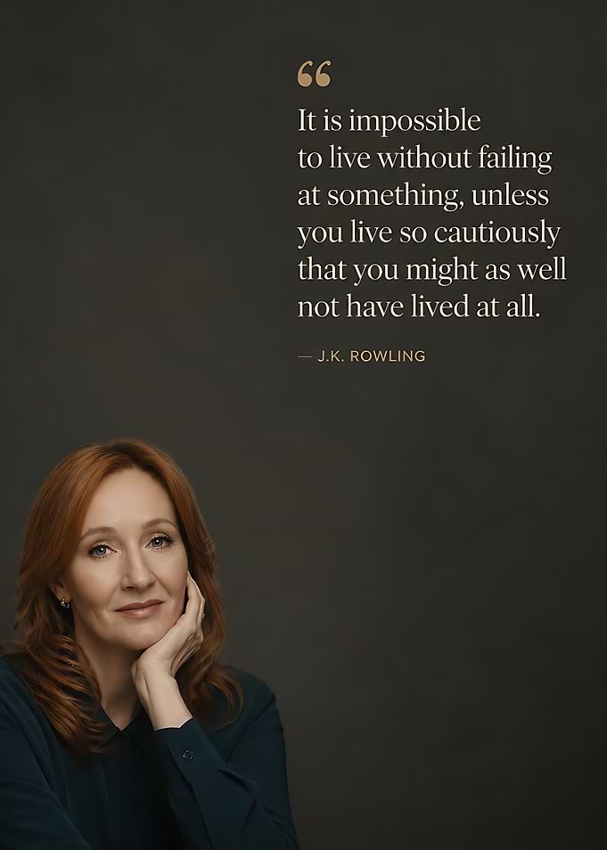 J.K. Rowling Inspirational Quote Poster