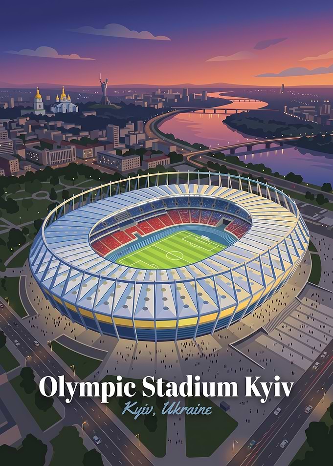 Olympic Stadium Kyiv Ukraine Poster