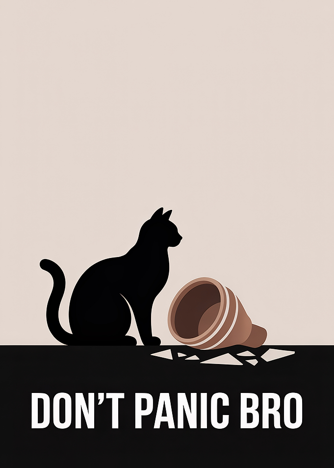 Don't Panic Bro Cat Poster