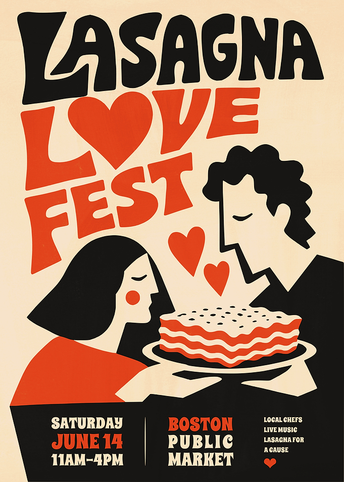 Lasagna Love Fest Event Poster