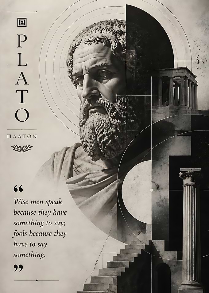 Plato Philosophical Quote Poster