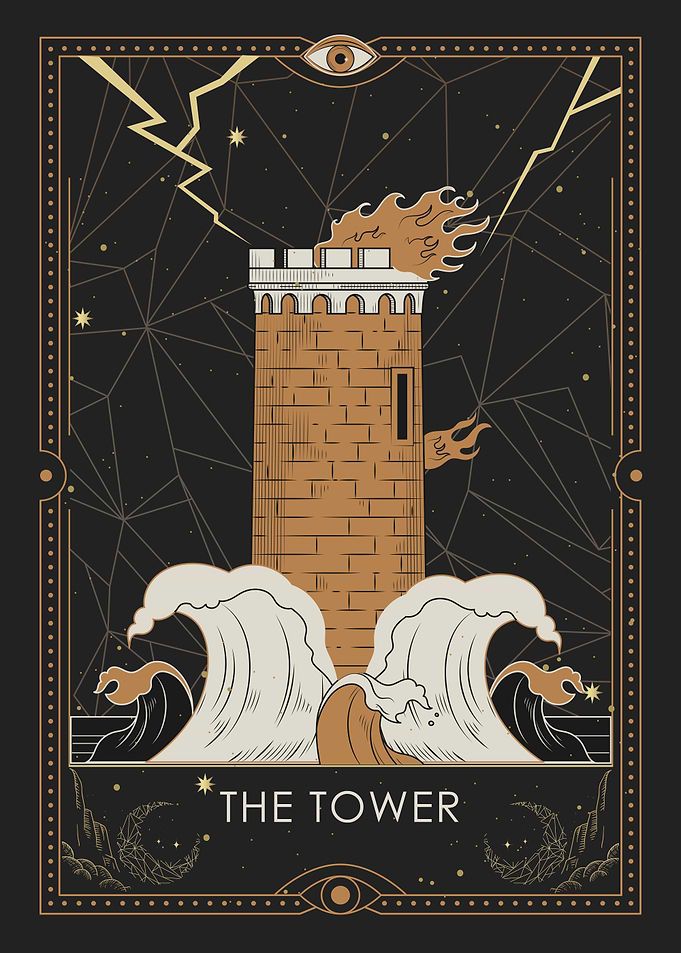 The Tower Tarot Card Illustration