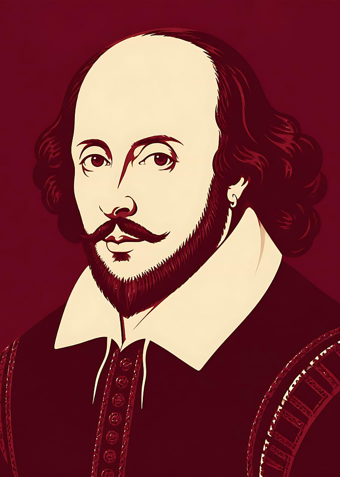 William Shakespeare Portrait Illustration
