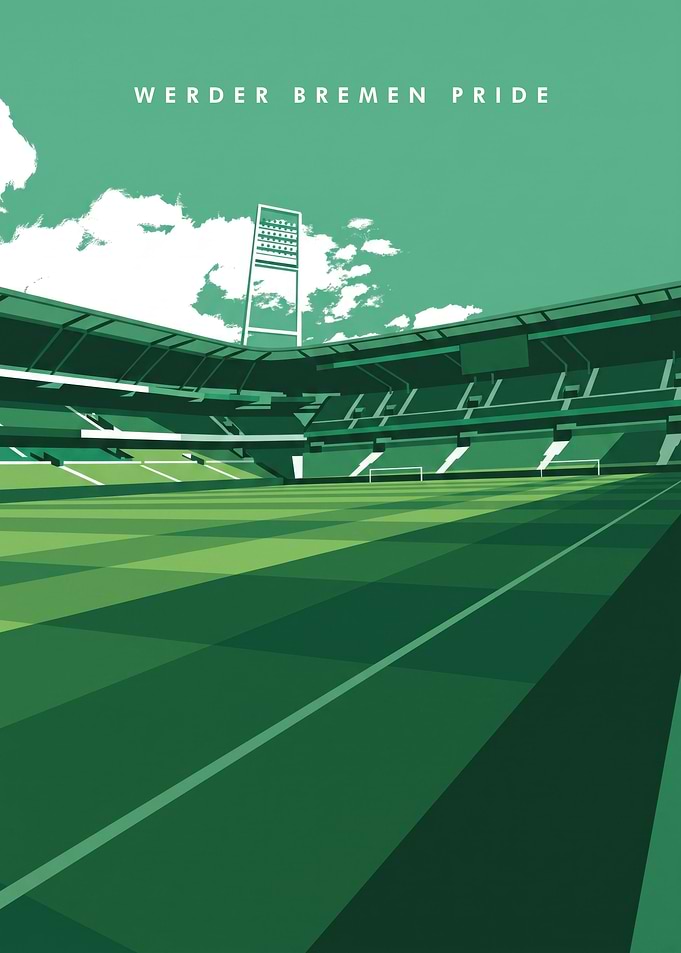 Werder Bremen Weserstadion Stadium Minimalist