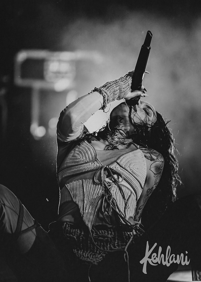 Kehlani performing live on stage