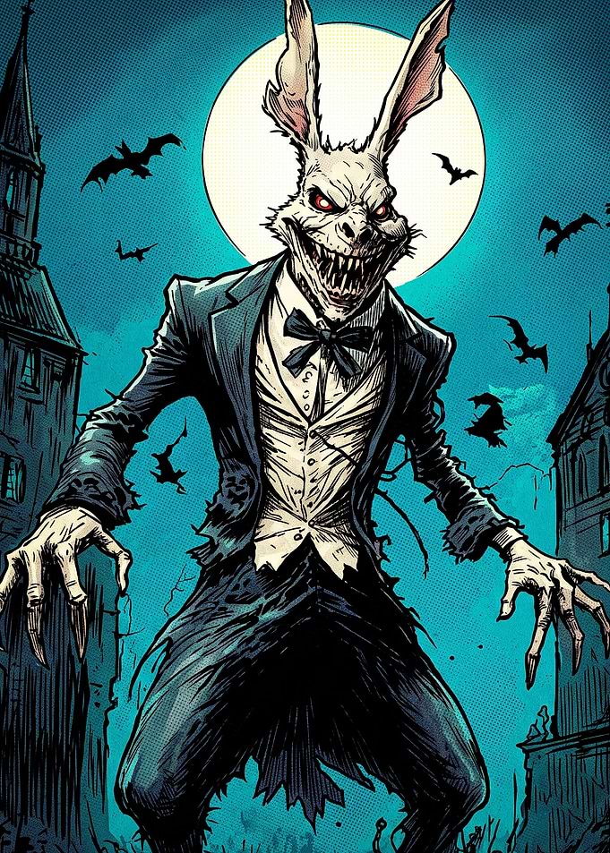 Evil Rabbit in Tuxedo
