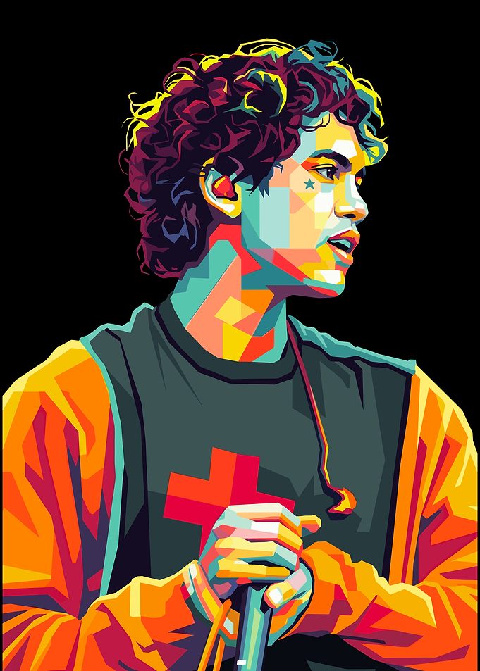 WPAP Style Portrait of Dominic Fike
