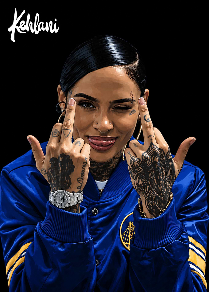 Kehlani Portrait with Golden State Jacket