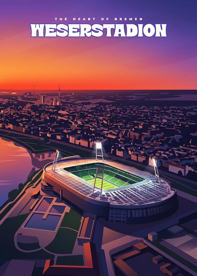 Weserstadion Bremen Sunset