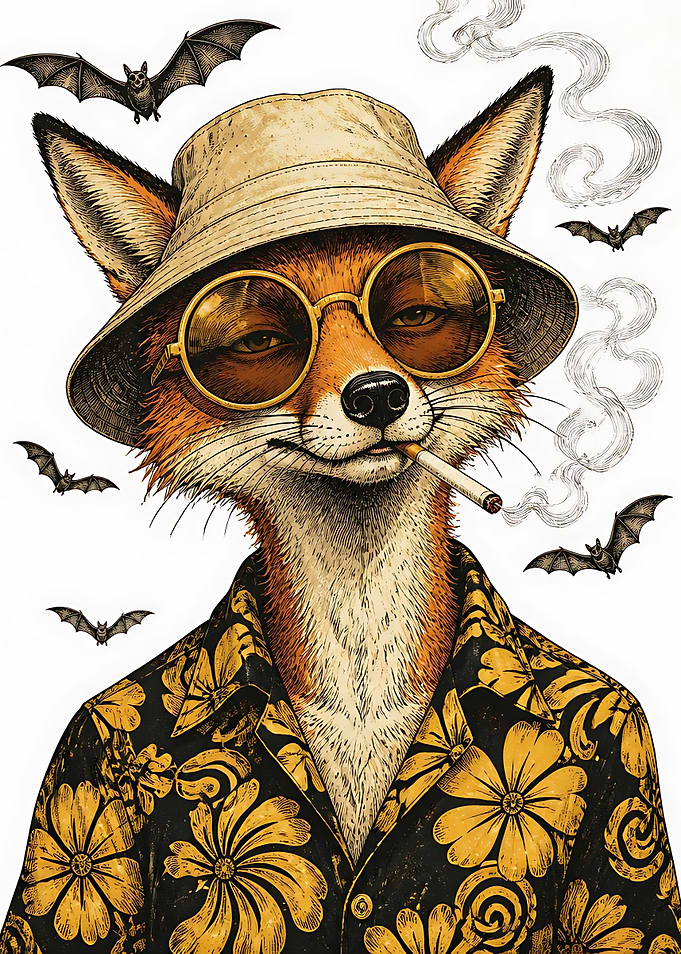 Cool Fox in Bucket Hat