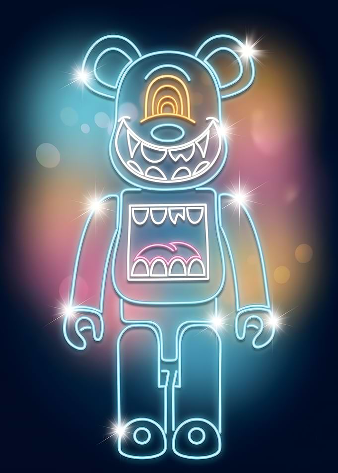 Neon Bearbrick Art