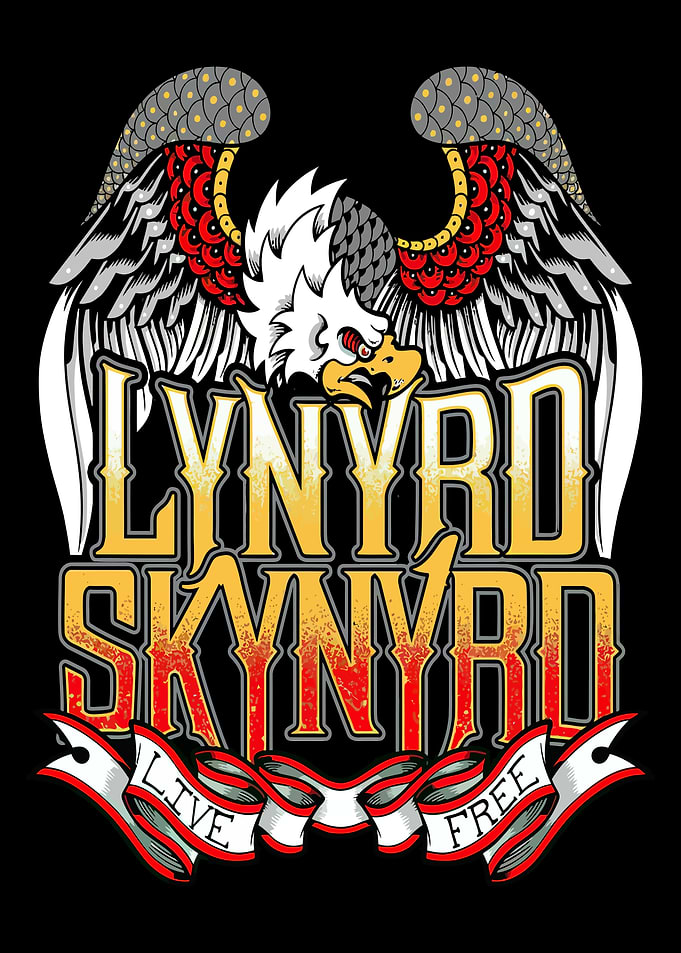 Lynyrd Skynyrd Live Free Eagle Graphic