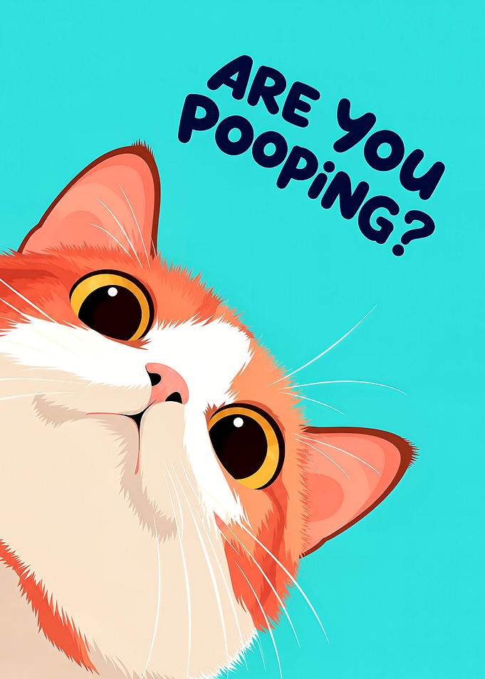Funny Cat Bathroom Wall Art