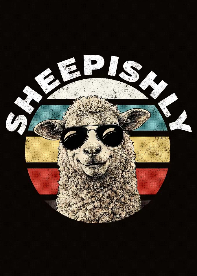 Cool Sheep Wearing Sunglasses Graphic