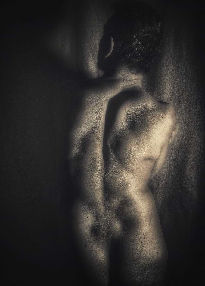 Artistic Monochrome Study of Human Back
