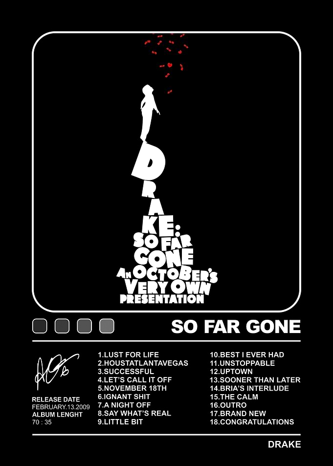 Drake So Far Gone Album Poster