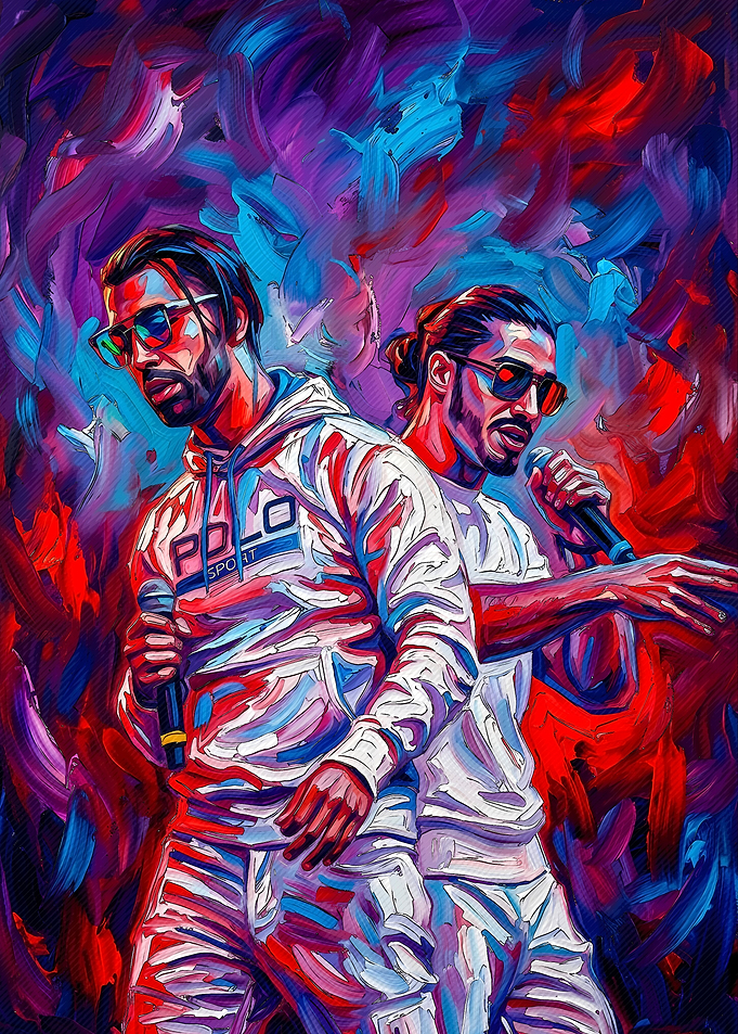 PNL Rap Duo Oil Painting Style