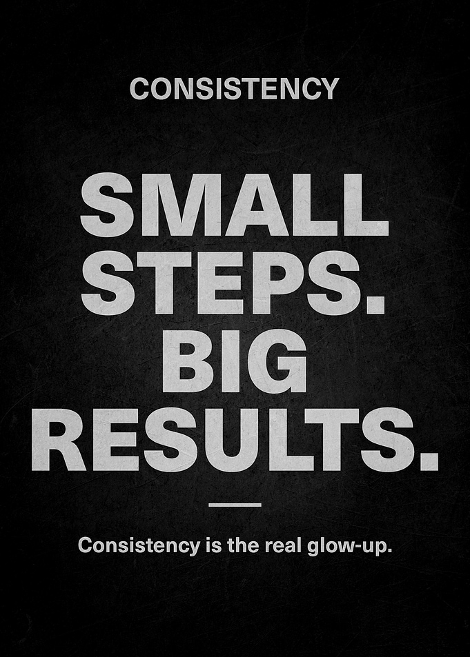 Inspirational Consistency Quote Poster