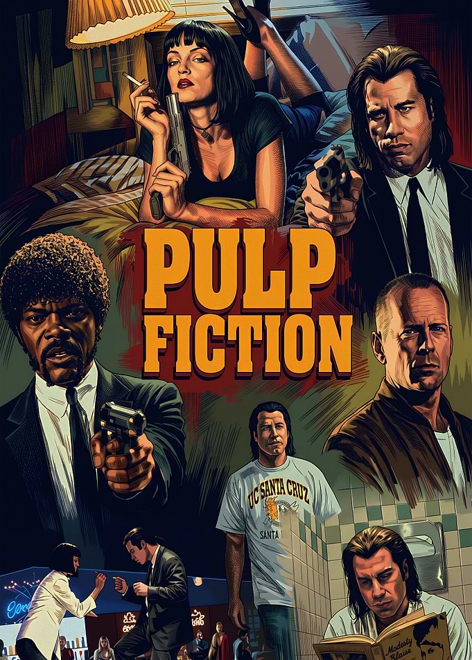 Pulp Fiction Movie Poster Art