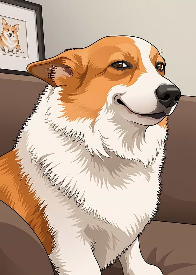 Smug Corgi Side Eye Dog Meme