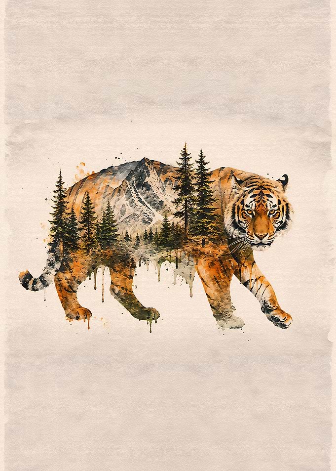 Double Exposure Tiger Mountain Landscape