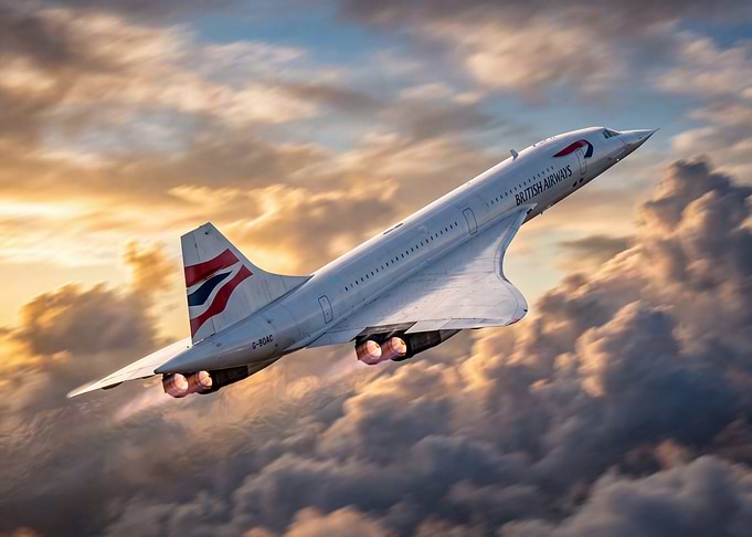 British Airways Concorde in Flight