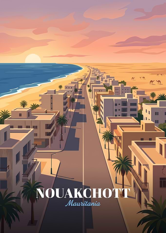 Nouakchott Mauritania Travel Poster