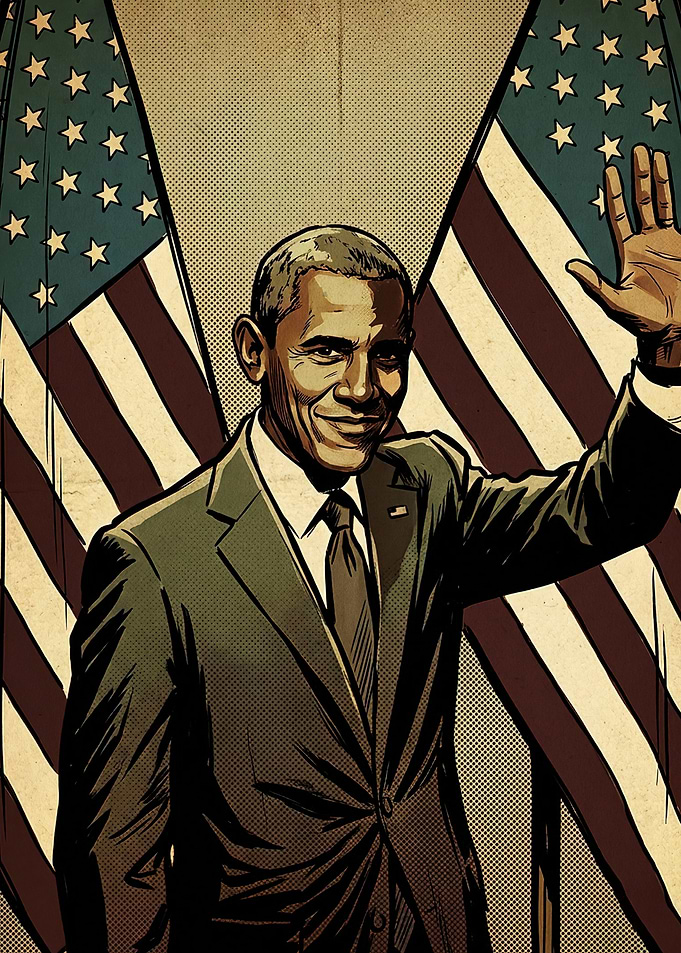 Barack Obama Vintage Style Poster
