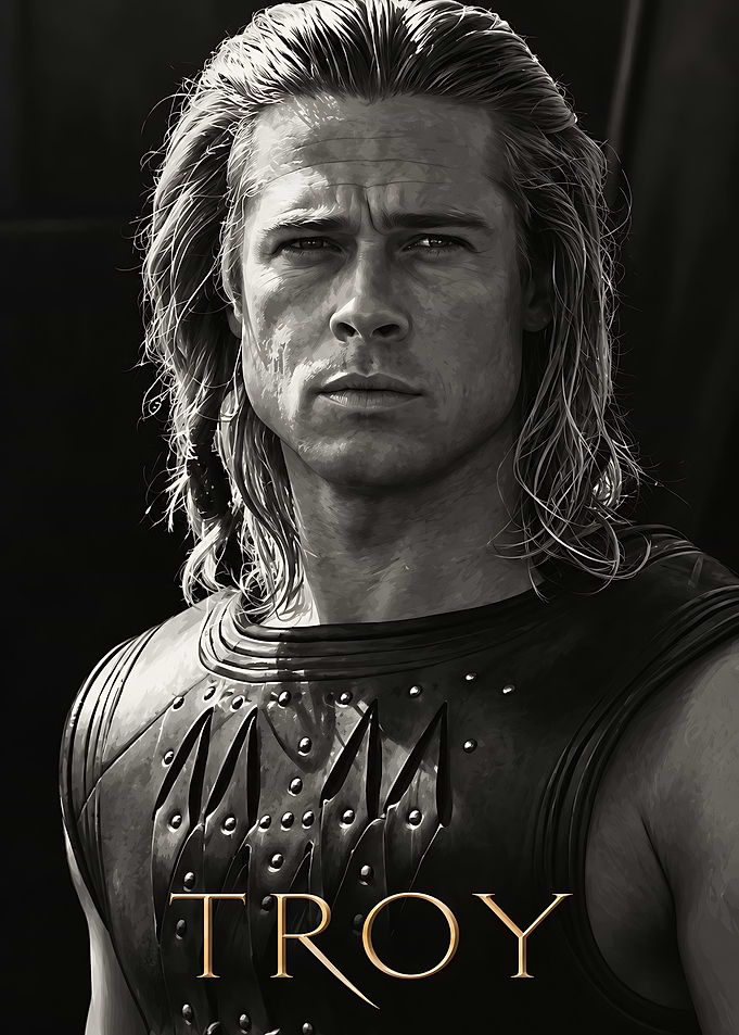 Brad Pitt as Achilles in Troy