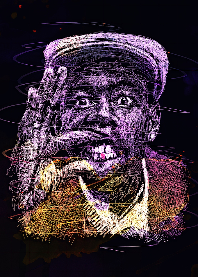 Tyler the Creator Scribble Art Portrait