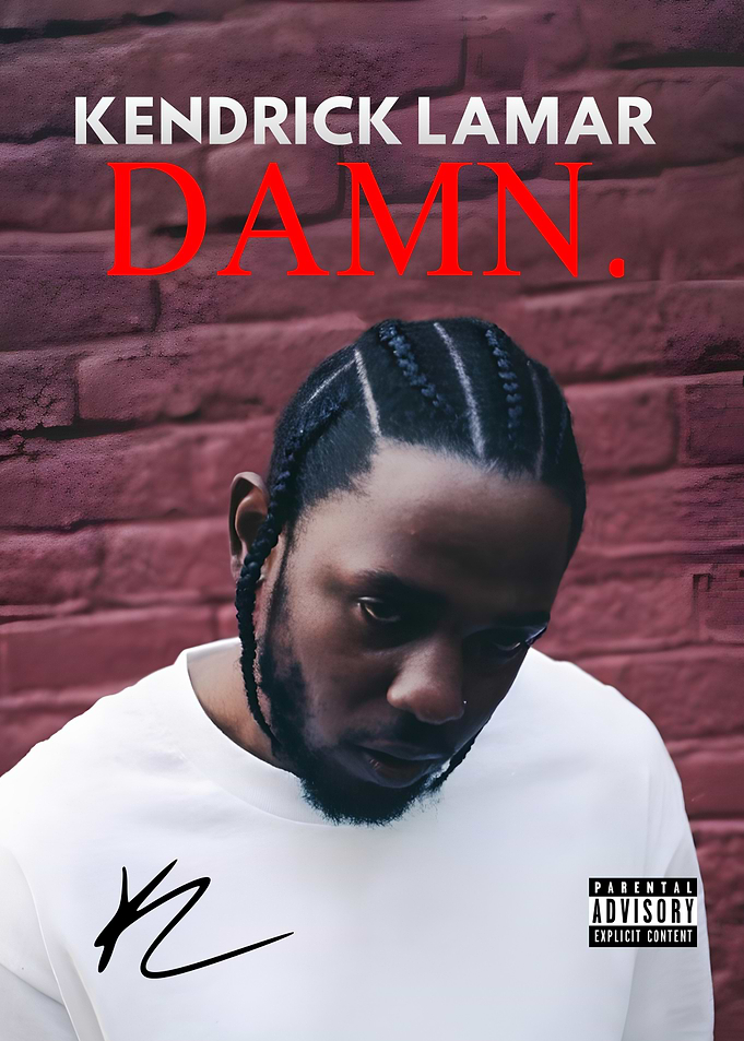 Kendrick Lamar DAMN Album Cover Poster