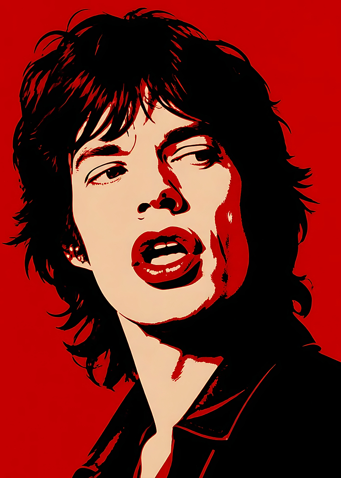 Mick Jagger Pop Art Portrait