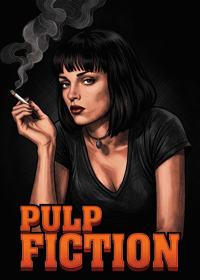 Mia Wallace Pulp Fiction Poster