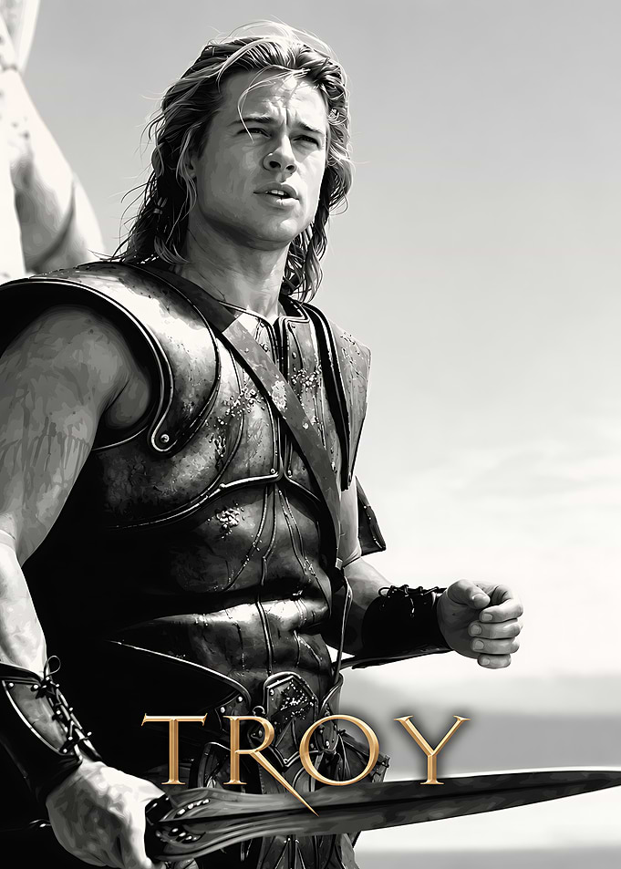 Brad Pitt as Achilles in Troy