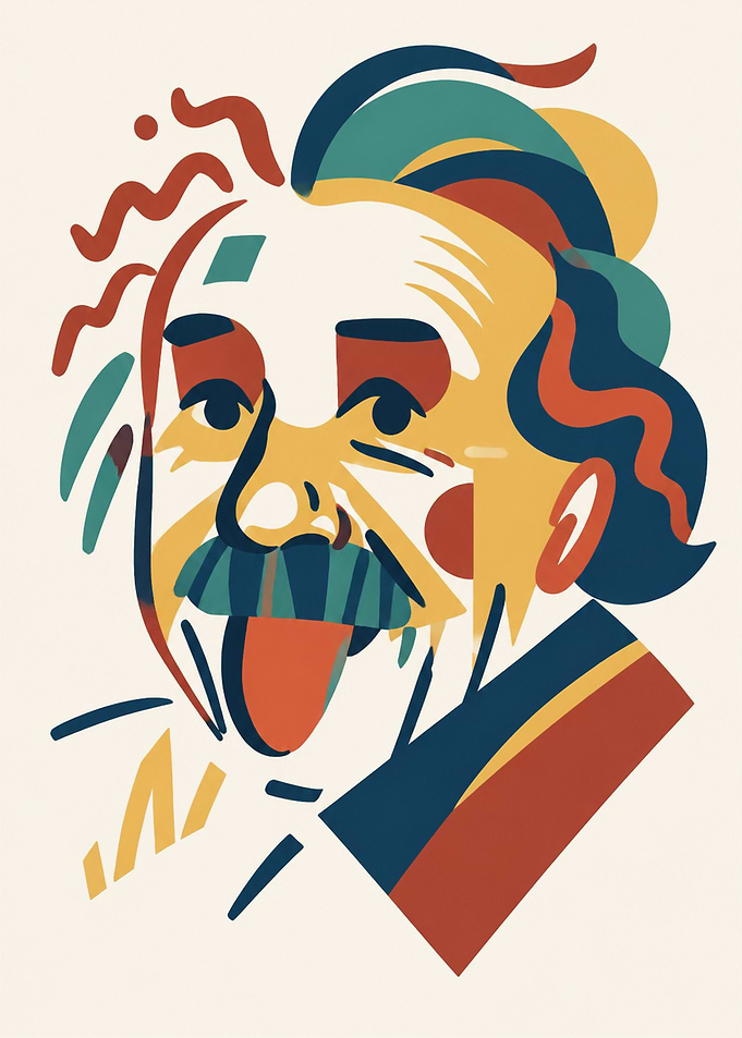 Colorful Pop Art Albert Einstein Portrait