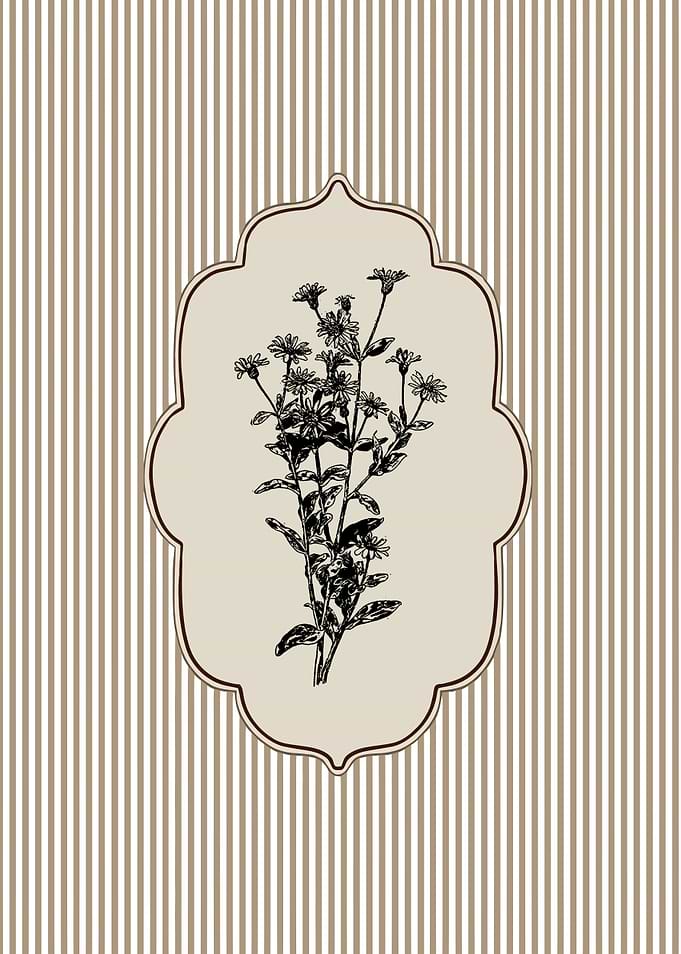 Vintage Botanical Illustration Label